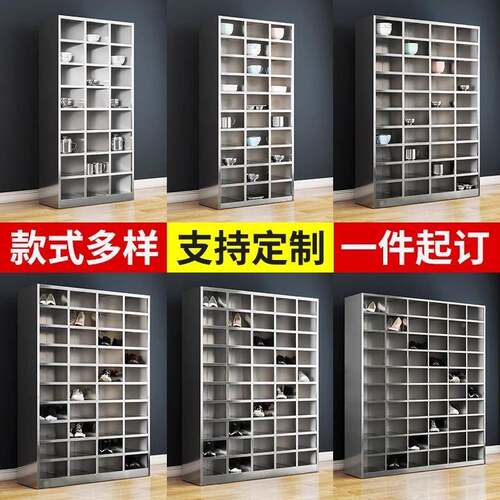 全0不锈钢食堂碗柜SL32多员工餐4厅格带锁餐具柜学校饭盒无门餐3