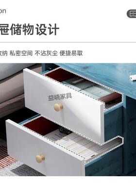 床头柜简约柜现代高款卧物室多功网能床边子红小CTG00339型储物柜