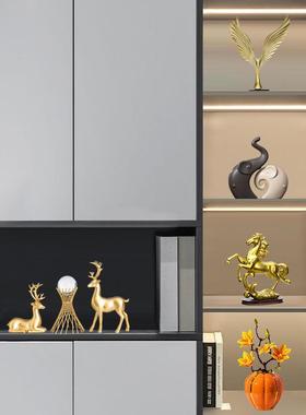 酒柜装饰摆件套装轻品奢柜现办代客厅电视家居公室书柜软装工BJZH