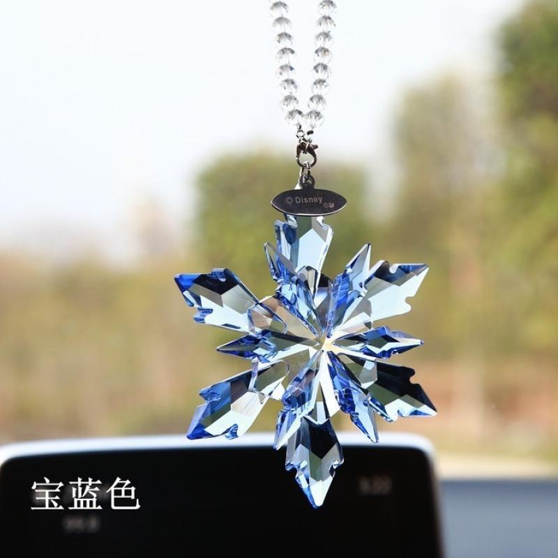 冰雪奇缘车挂件车内UNP吊饰饰装饰品车载水晶汽雪花车上挂诞圣女