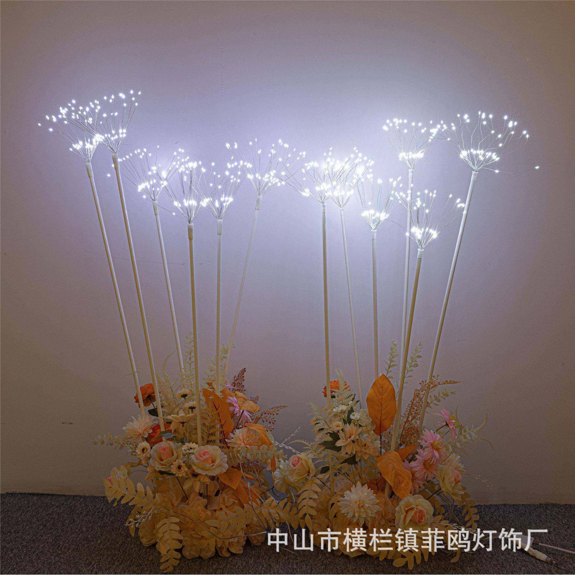 款婚JFV庆5头T珍珠地新插路引6头丝烟花地插灯婚礼堂铜舞台台装饰