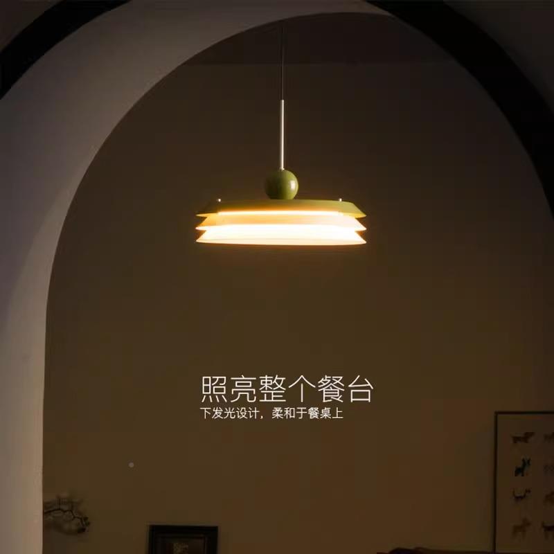 奶油风餐厅吊灯计设师创餐桌全灯光谱护眼小美户型简约意复古吧台