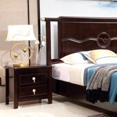 LYSJ 新.中式 实木床卧室1.8米双人大LJ 床15米简约轻实奢橡胶木代