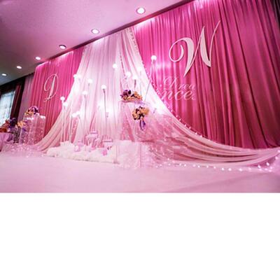 漫蓝白垂FBJ058坠帷幔婚婚幕庆背景布礼浪舞台装饰布
