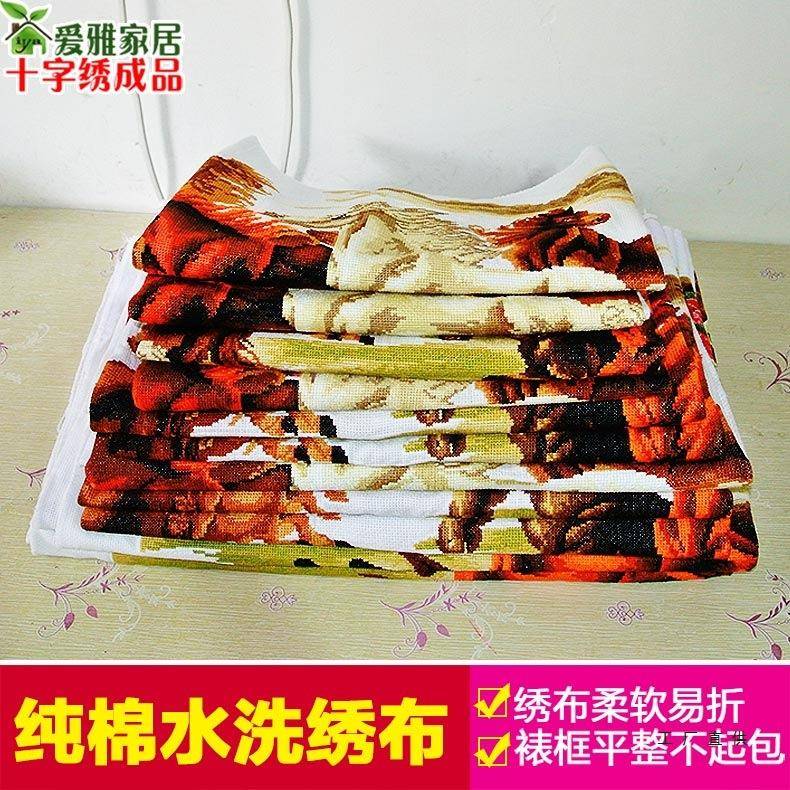 八5骏图十字绣成品机绣马到成功2厅02新出款线绣客F95THMS8系列已