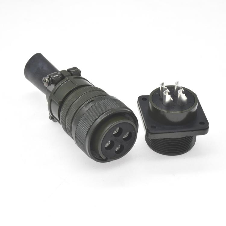 伺CFS服电机动接头力连接器S3106A22-M22S式直4芯大电流航空插头