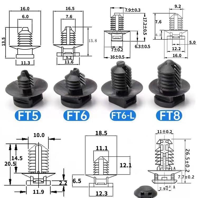 T18RF4分体式扎带捆杉树头插销螺式固定锁孔T两件式旋线554束绑带