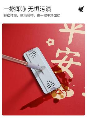 垫入户门垫进大门进门口可擦免洗地皮革脚垫红色喜庆玄F7777J57关