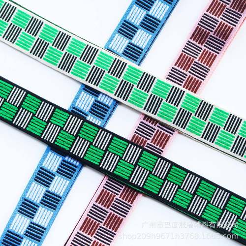 现头货cm电脑提花4仿485松尼龙高弹紧带用于内裤裤裙腰头巾橡筋织