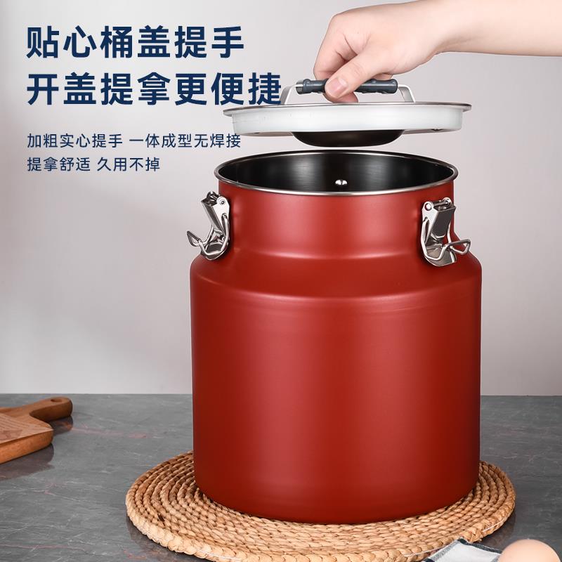 色不锈钢米桶面粉猫粮狗粮密封桶防EVL虫防防蛀家茶用叶罐潮大彩