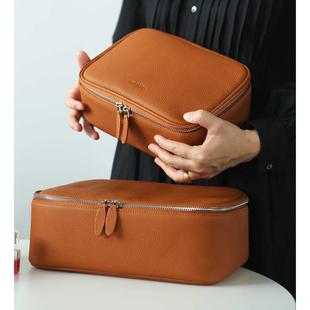 山叩真皮超大量时约尚化妆SAINKHO\包便携多功能漱洗容包简旅行化