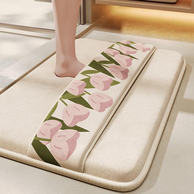 加厚吸地水垫卫生间地垫室厕所洗手间门口速干擦脚毯绑YS16004浴