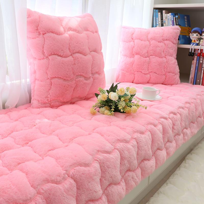 窗垫窗台飘垫1916181榻榻代米阳台垫子定现做简约毛绒可机洗飘窗