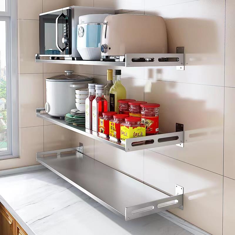 置物架架新款层架子支架微波炉烤箱打饭不锅锈电钢壁挂收纳厨房单