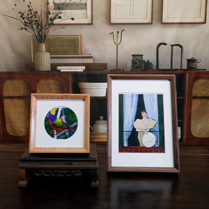 G小G11榉胡木黑3桃定制a4实木相框片画a照片加相框装裱婚纱照挂墙