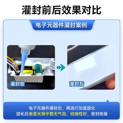 耐高温环透明OEX灌封脂电子胶元器件封装胶电路板线圈高温氧树ab