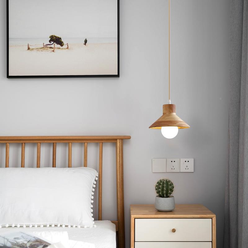 北欧玄日式三头实木吊灯简约房床FL-MD-01书头餐厅酒吧前台关过走