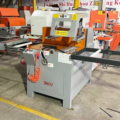 垭口框套切角断料锯铝合金窗框机单头门锯42145/90度铝型材切割机