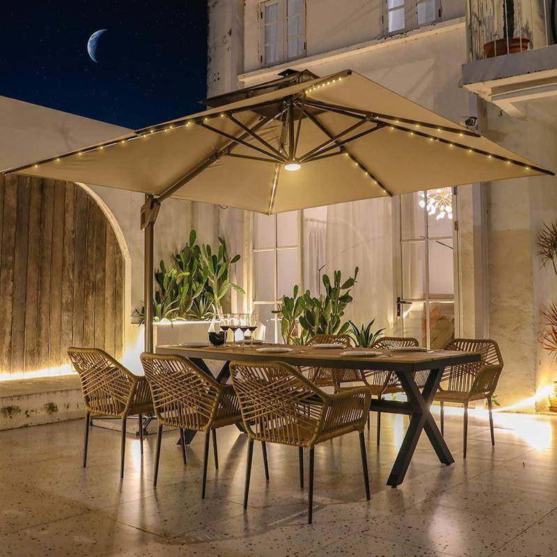 庭户LMS-666外桌椅椅别墅院露台阳台休闲藤园阳光露天防水藤编桌