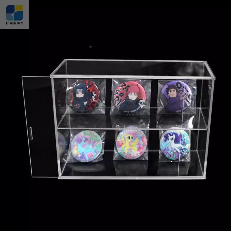 谷子吧唧桌面收纳盒整示章理盒透徽817章展示书桌面周边徽谷子展