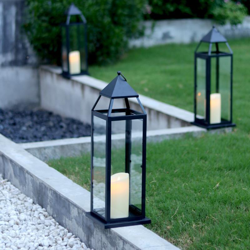 现代约货酒店庭院落地风灯大号婚庆引摆件铁路艺马18547A现灯烛简