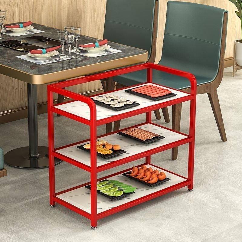 餐厅置菜厨房商用铁艺上菜架专架用层物架pX7rM5h5专用多三层置物