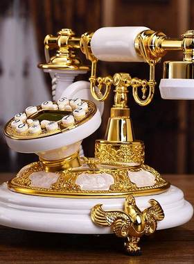 欧式田园尚创意轻奢电话机古有线定固家用座27296机老时人复古仿