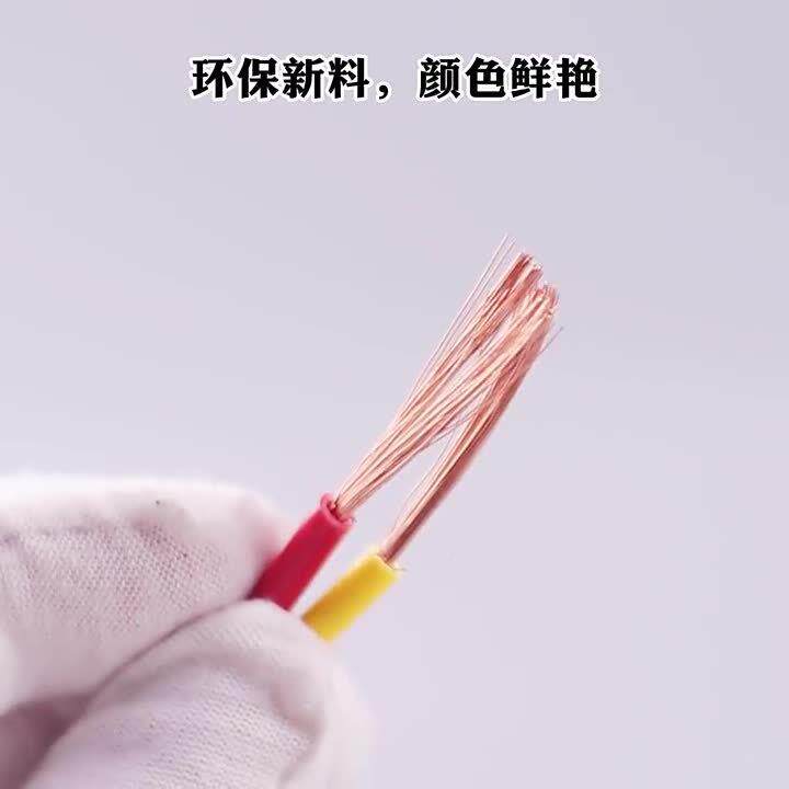 RV头S消防花铜线640无氧芯工程双花线两芯电线家用监控电源绞线灯