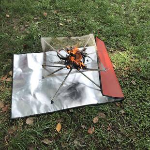 户外烧烤坪隔热火垫露营野炊防UIQ火地毯垫露台草挡星喷溅防水灭