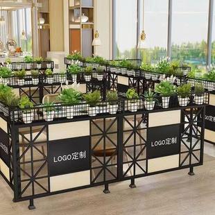 铁艺室隔屏风断火锅栅栏餐AL123饮烧烤店栏酒围店内餐厅卡座奶茶