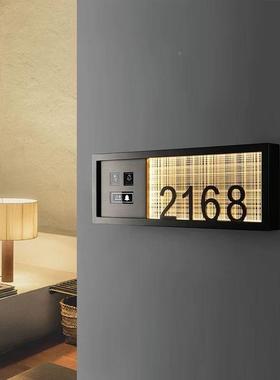 高档酒店不ORU绣门牌发光门牌酒门店发光门牌牌不绣钢钢发光门牌