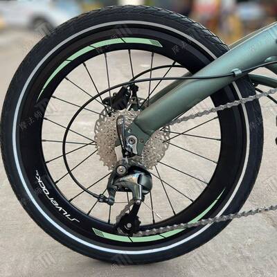 适用于2大行折叠车D10D9100064750寸D轮组8贴纸轮框刀圈改装反光