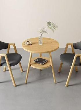 简NXZ轻约小户型餐桌桌北子洽谈桌待椅组合现代奢休闲奶茶接欧圆