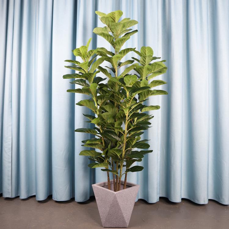 OLF-5309仿真琴叶榕树盆栽景庭堂院酒店大自然假树盆装饰摆件观景