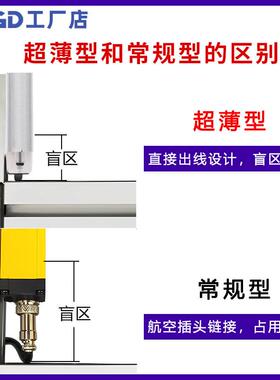 安传一幕AY2JDP0A超薄型安全光栅光感器安全光栅光幕红外线对射厂