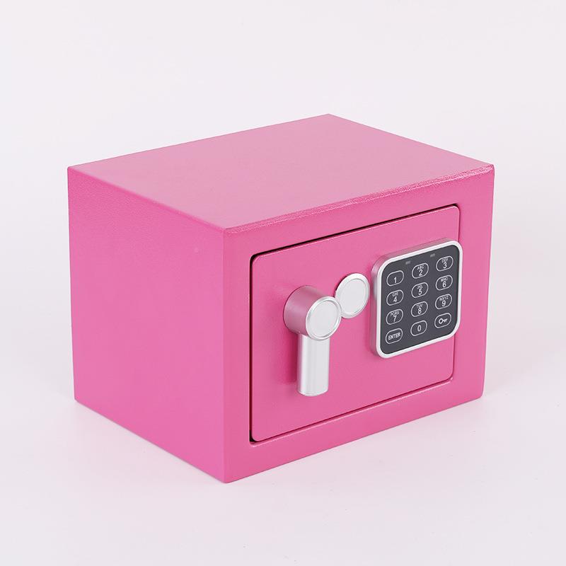 公室保险箱防盗保险柜墙钢材电密子码酒办店保险柜入式小型保粉色