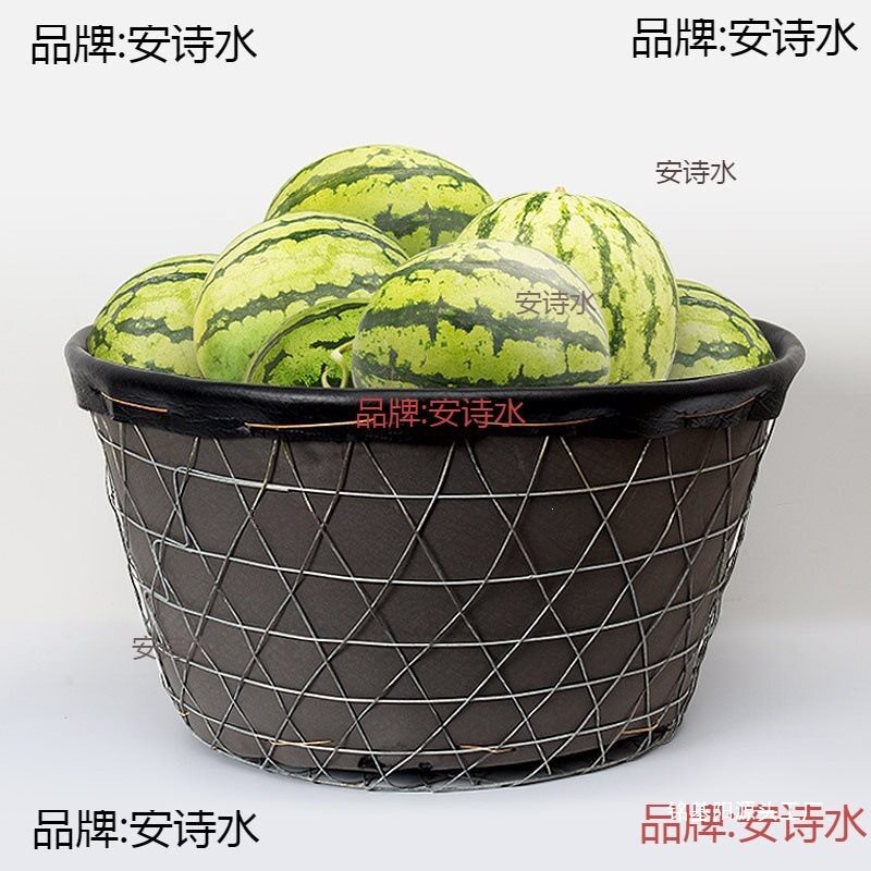西瓜框抬用西瓜水果店筐大号钢丝大容量香瓜收纳果园篮式包装发