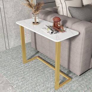 岩板石沙发旁边几置物架边柜角几客厅边桌小茶几床边电脑桌子电动