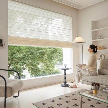 客厅卧室阳台透光不透人亚麻条纹卷帘窗帘折叠升降罗马帘工程家装,纺织面料/辅料/配套,纺织机械配件,淘宝优惠券,粉丝福利购,淘宝优惠卷