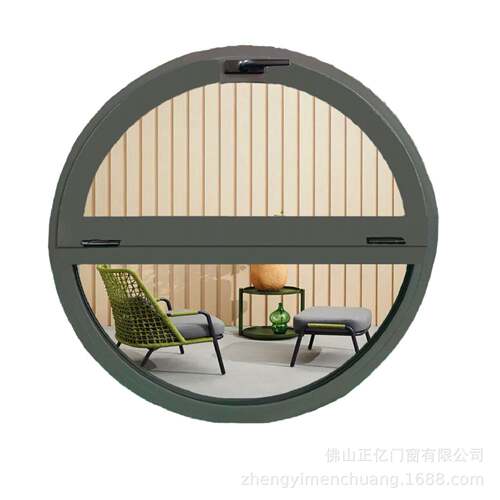 非洲洲圆窗圆形窗出口YHC5南隔音隔弧热圆弧悬窗美月亮玻璃窗澳出