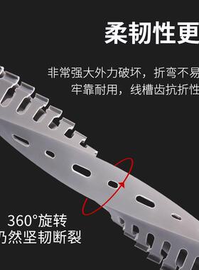 厂家货箱源阻燃电线槽明线槽绝装缘通用色pvc走线槽PXC20*20灰配