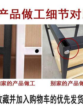 合多放tfglzn%l鱼缸的子金架属铝金承重底柜实木简易层用不锈钢底