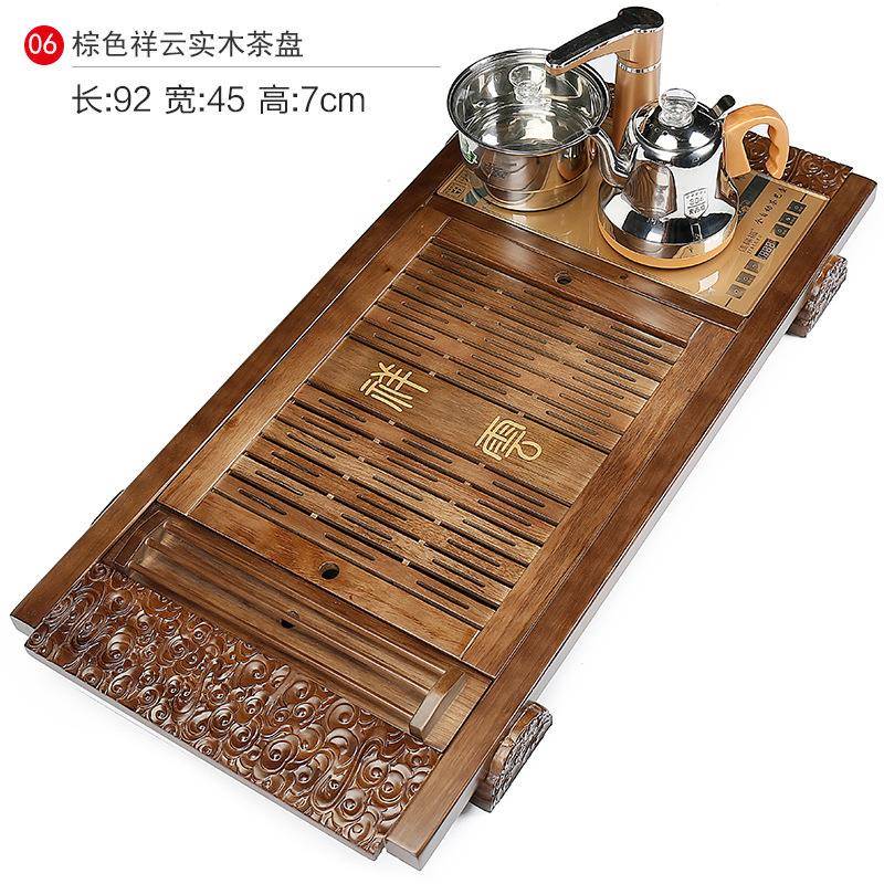 简厂家乌金石茶盘实木约套装茶自动电磁炉茶具茶道整套家JXE台用
