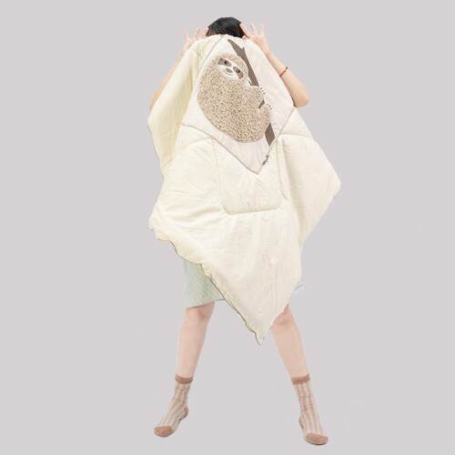 新宸优品树懒纯XC-YC-02棉抱枕被靠子合两用办公室午睡女毯子车载