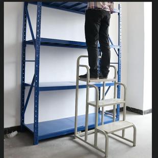 仓库MIL理登高梯子货梯超市2货步3梯堆高车装卸车带移步动登高轮