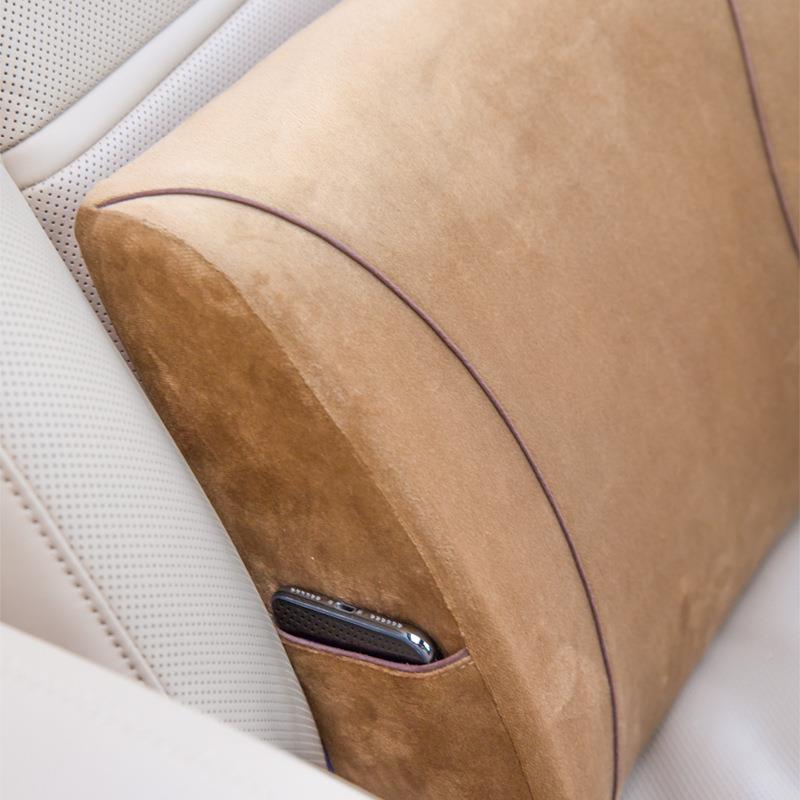 慢回弹可拆卸汽靠垫办公510室护腰座椅靠枕记芯忆棉枕靠车背垫