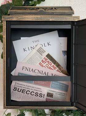 ALALali发欧式英式民挂宿别墅信箱室防雨意邮箱外壁邮筒田园创信