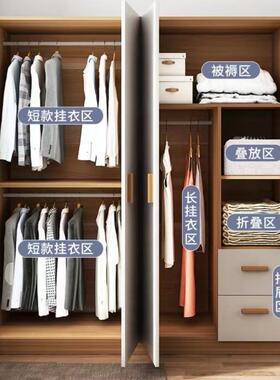 柜TXP家用室小卧型衣柜出租房用式板经济型简约宿舍衣橱加固收衣