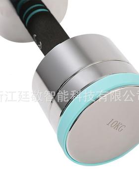 镀纯电可调节哑铃健身ETI器材哑铃男女钢士小家用5kg