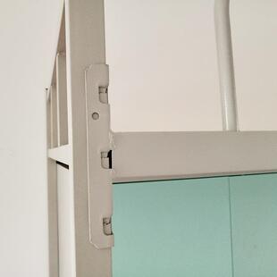 简现代生约寓床单层高架床员工宿学舍钢制ZIZ公铁架床上床下桌组